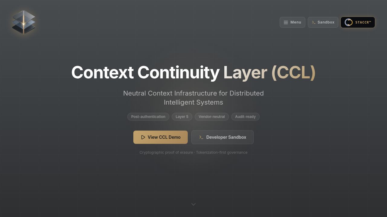Context Continuity Layer (CCL) Architectural Model Overview